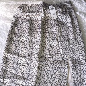 Cheetah print silk skirt